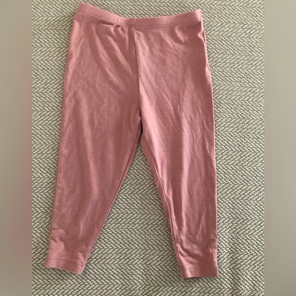 Angel Dear Pink Tea Party Long Sleeve Dress with Dusty Rose Leggings - Picture 10 of 12